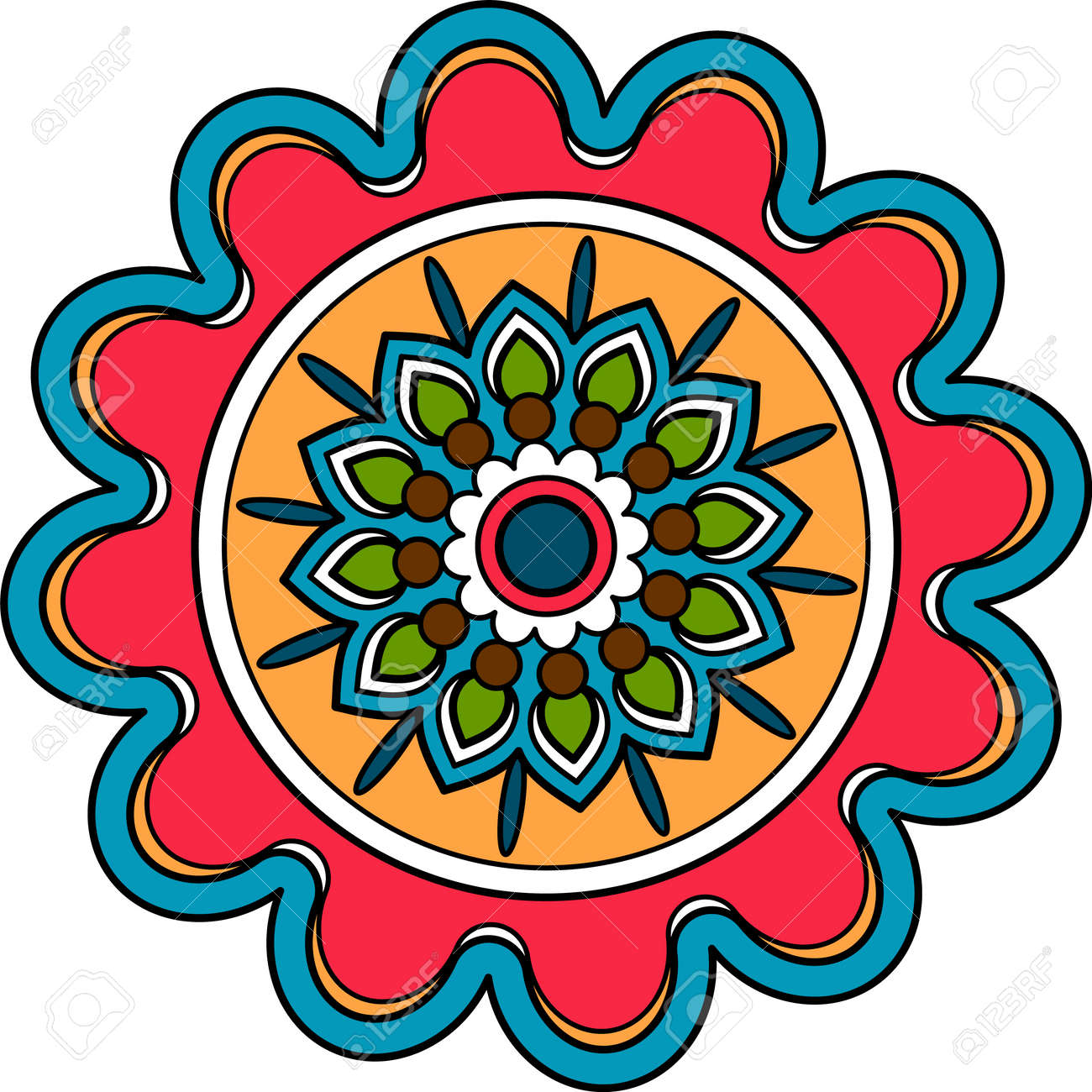 Circular decorative floral element arab round medallion - 170995204 Circular decorative floral element arab round medallion - 170995204