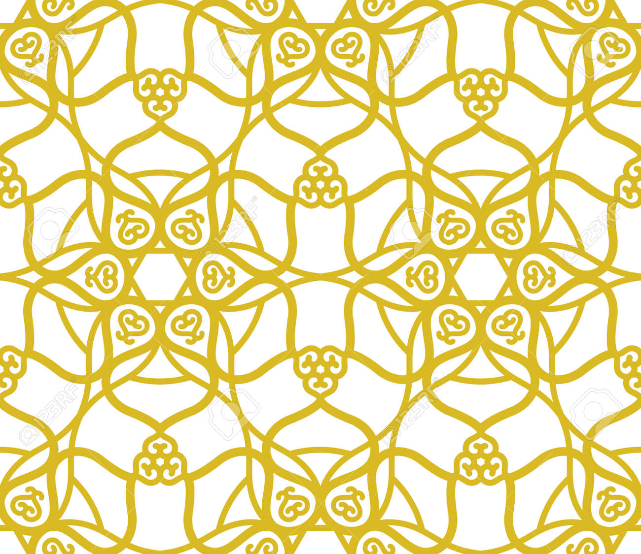 Arabic muslim golden pattern with ramadan islam floral motif - 171052332 Arabic muslim golden pattern with ramadan islam floral motif - 171052332