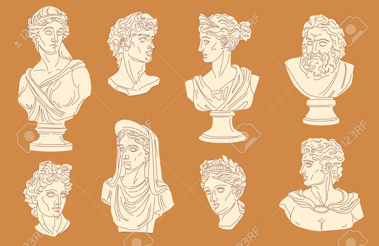 ギリシャの少女胸像　ギリシャ少女胸像　デッサン　K-141 K−141 ギリシャ少女胸像 石膏像 ギリシャの少女胸像