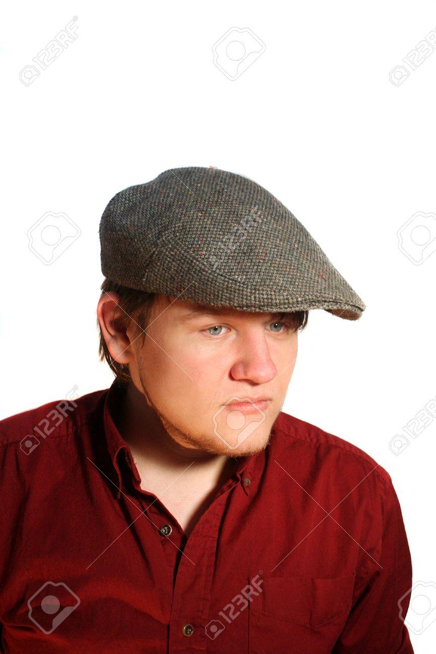 red flat cap