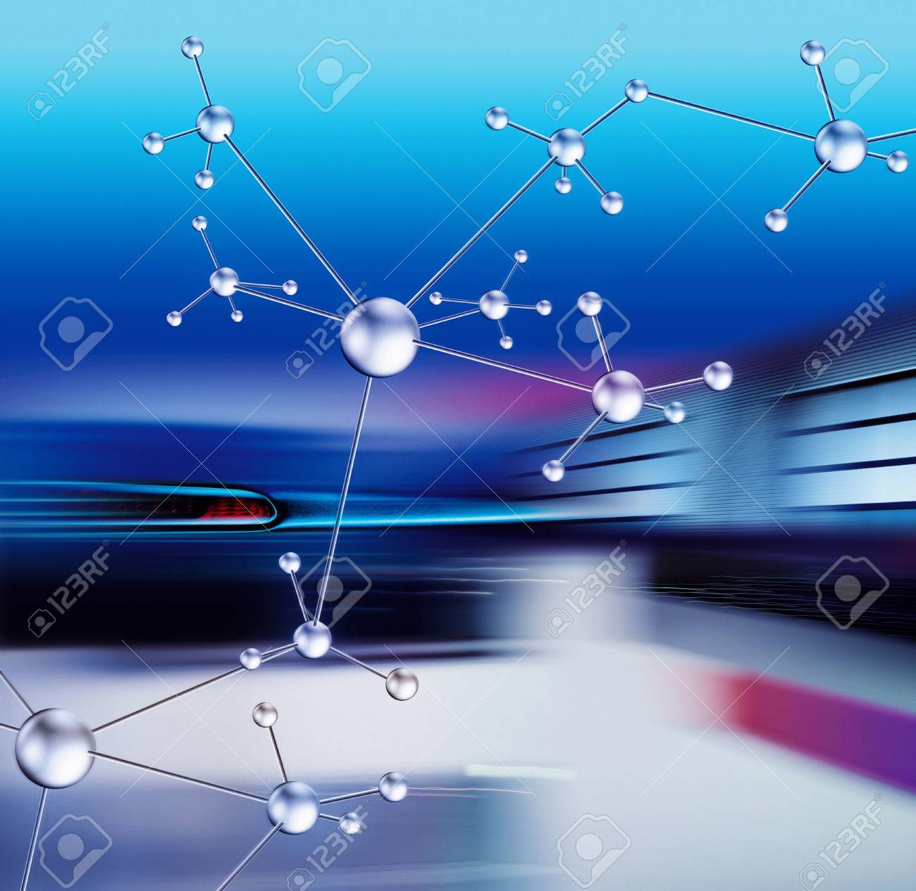 chemistry background abstract design with molecules fondos de pantalla para power point