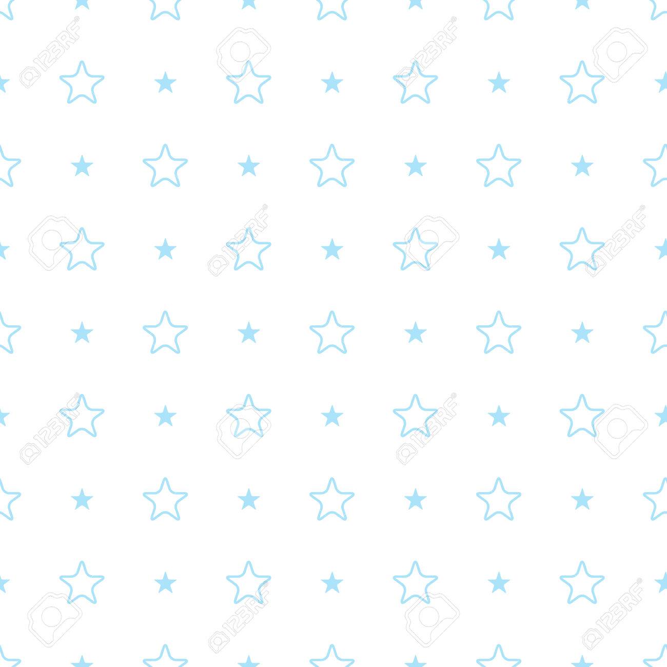 Vector Geometric Light Blue Seamless Pattern Simple Background