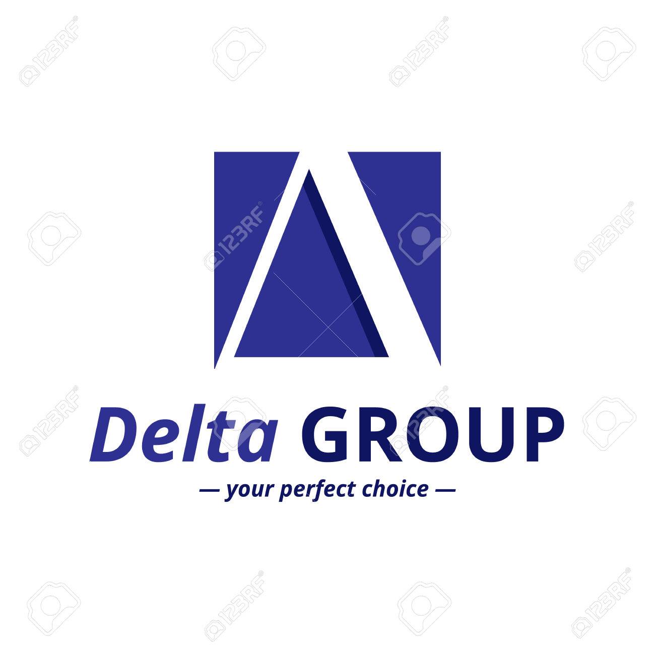 vector minimalistic negative space greek letter logo delta letter delta letter