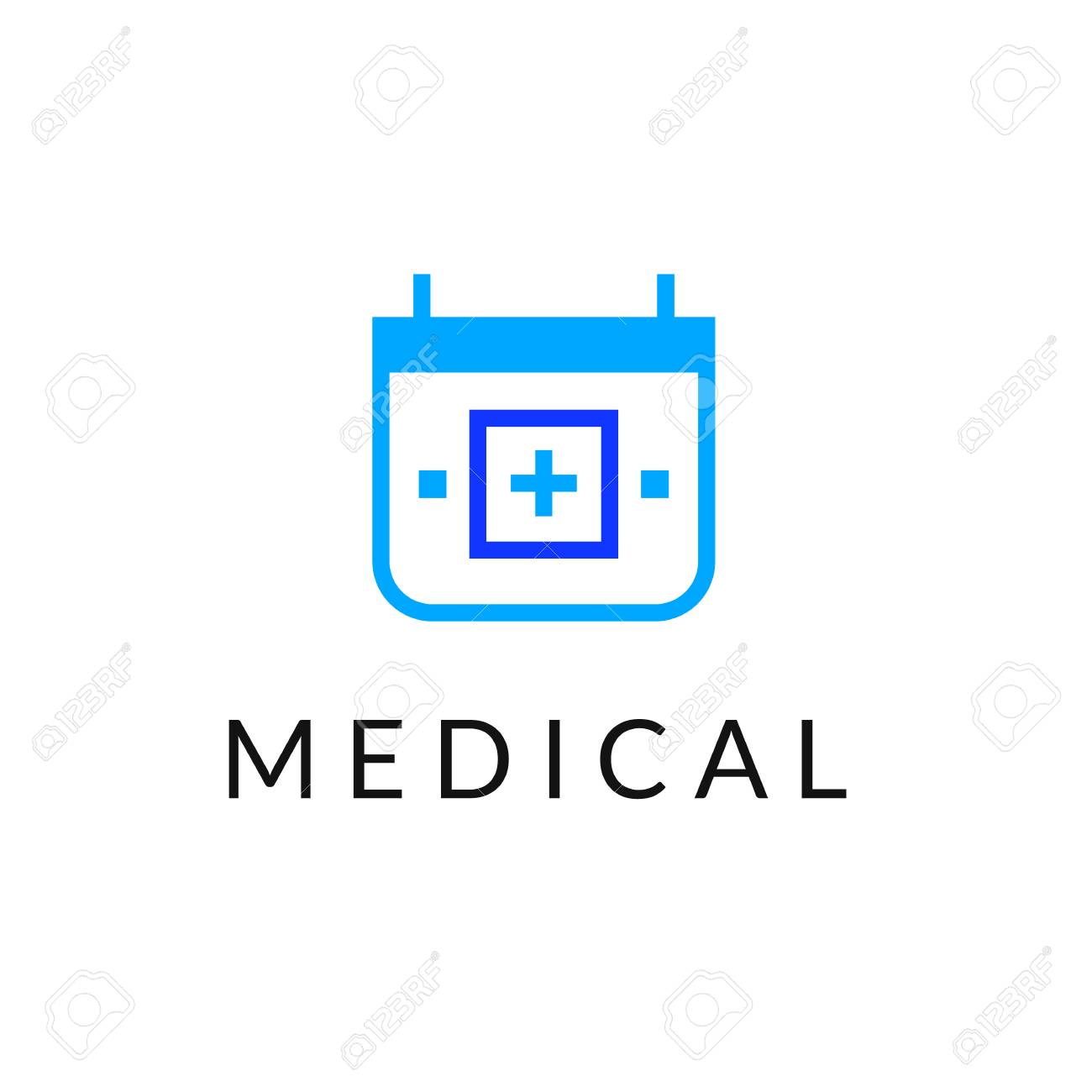 Flat Line Medicine Icon Monochrome Blue Emblem Logo Web Online Concept Logo Of Medical Cross Inside The Calendar For Hospital Clinic Medicine Appointment App Royalty Free Cliparts Vectors And Stock Illustration Image 112859765