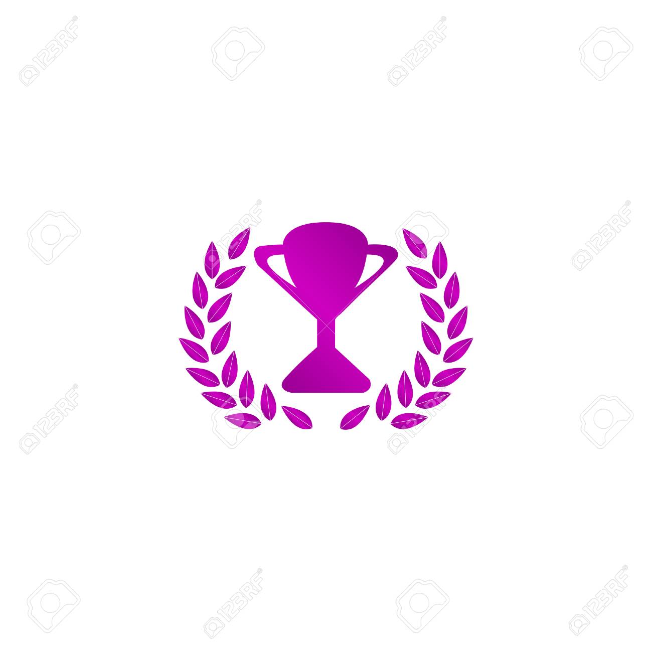 trophy and awards icon flat design style royalty free cliparts