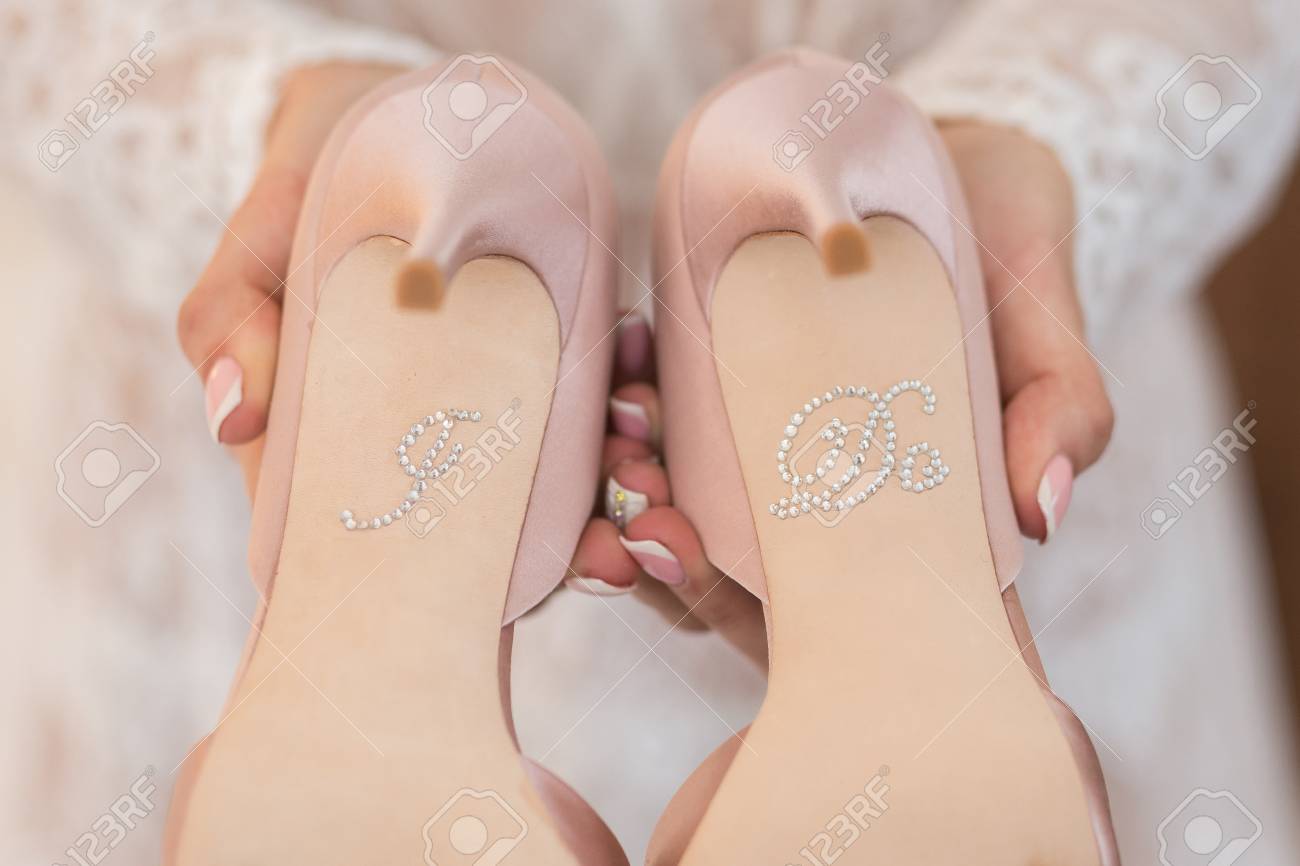 pink wedding shoes