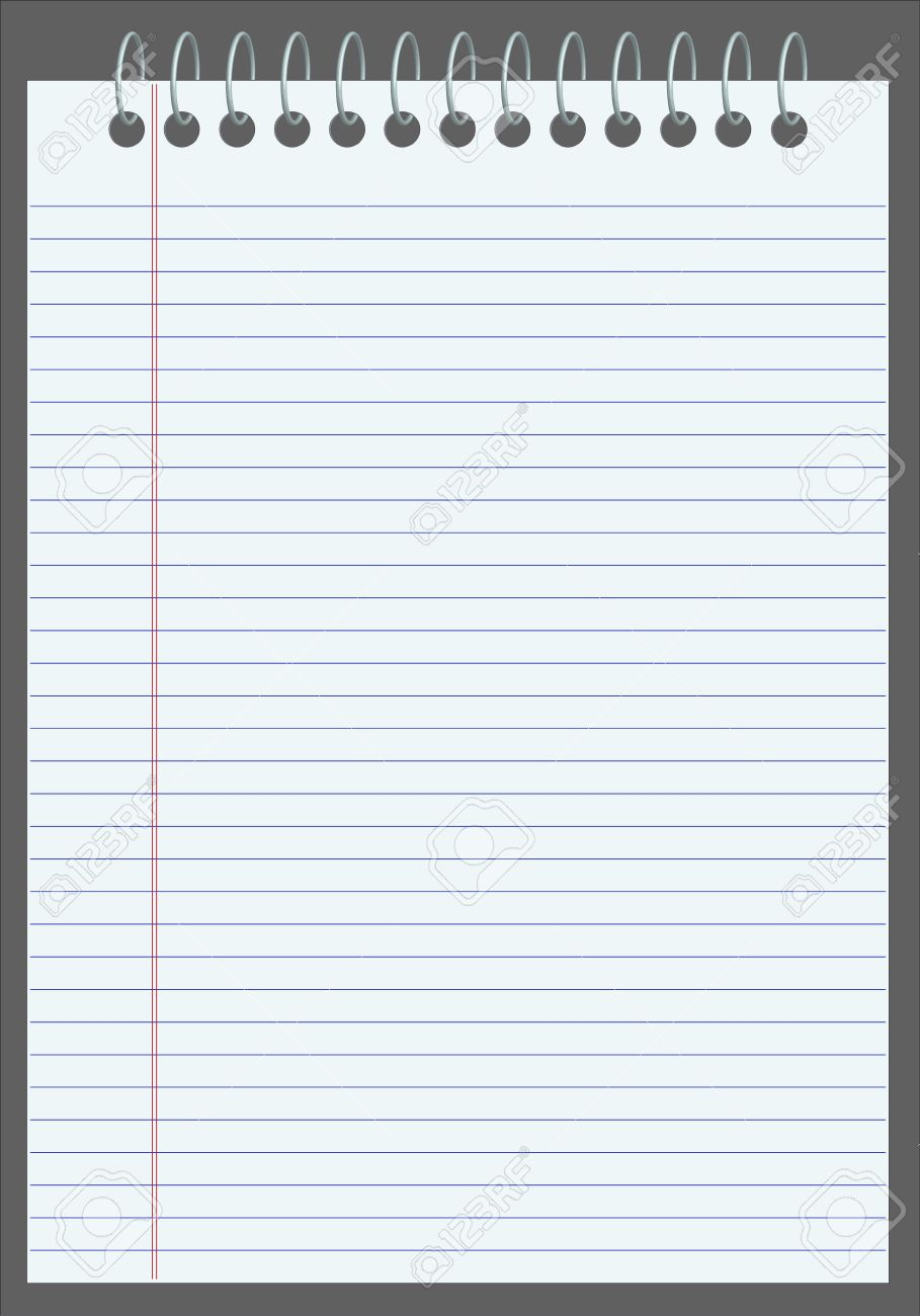 Blank Notebook Page Sheet Lined Vector Empty Notebook Page Grey Stock  Vector by ©tsvetinaiv 221420278