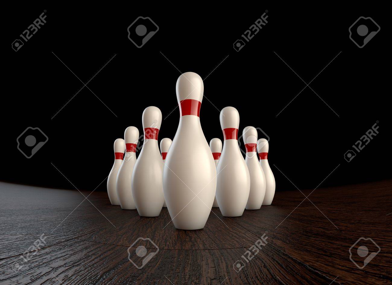 超高分解能 1 10 ピンのボーリング ストライクの 3 D アニメーションのゼロのフレーム の写真素材 画像素材 Image