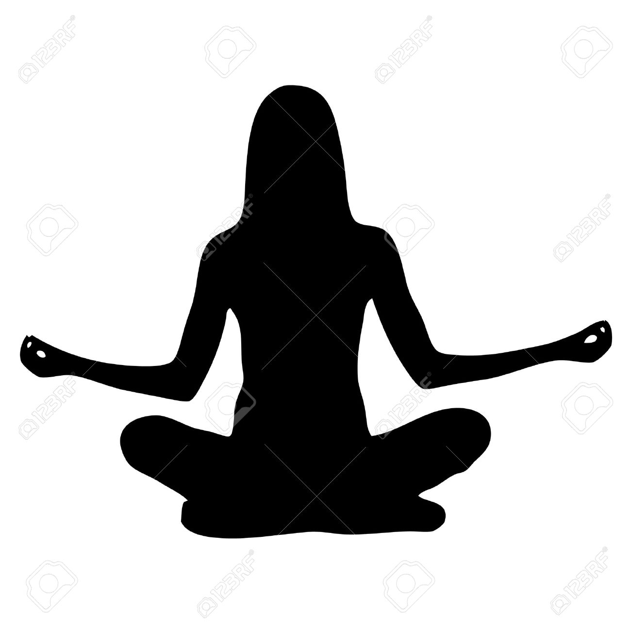 yoga vector illustration silhouette royalty free cliparts vectors yoga vector