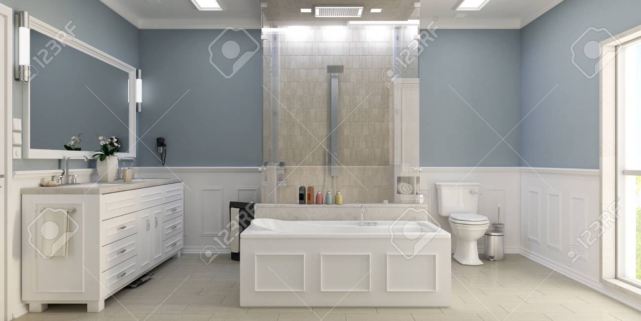 Cuarto De Baño Clásico Moderno Con Ducha Fotos, Retratos, Imágenes Y ... Cuarto De Baño Clásico Moderno Con Ducha Fotos, Retratos, Imágenes Y ...