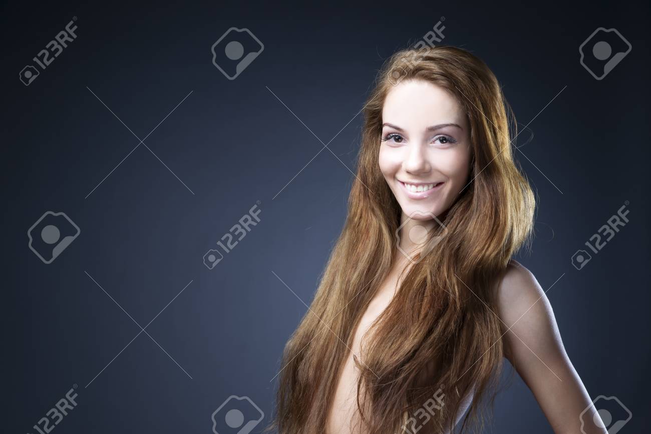 Young Naked Girl In Studio Hairstyle And Makeup Beautiful Woman Stock Photo Picture And Royalty Free Image Image