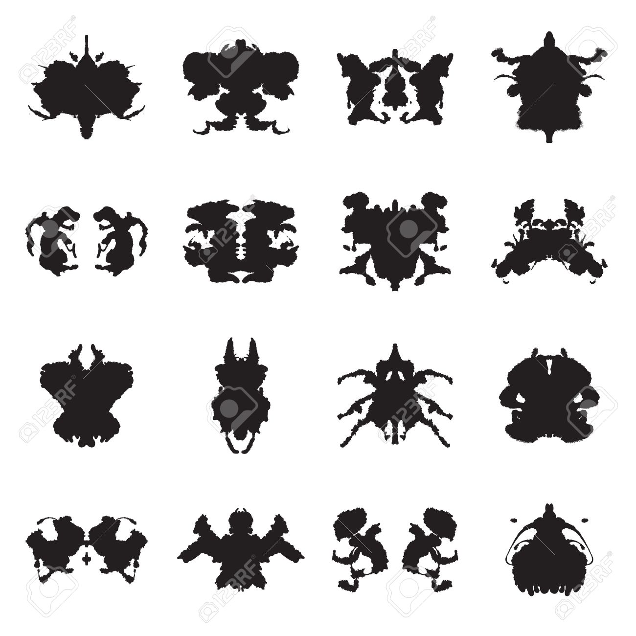 16 ロールシャッハ インクブロットのコレクションです ベクトル図のイラスト素材 ベクタ Image 16 ロールシャッハ インクブロットのコレクションです ベクトル図のイラスト素材 ベクタ Image