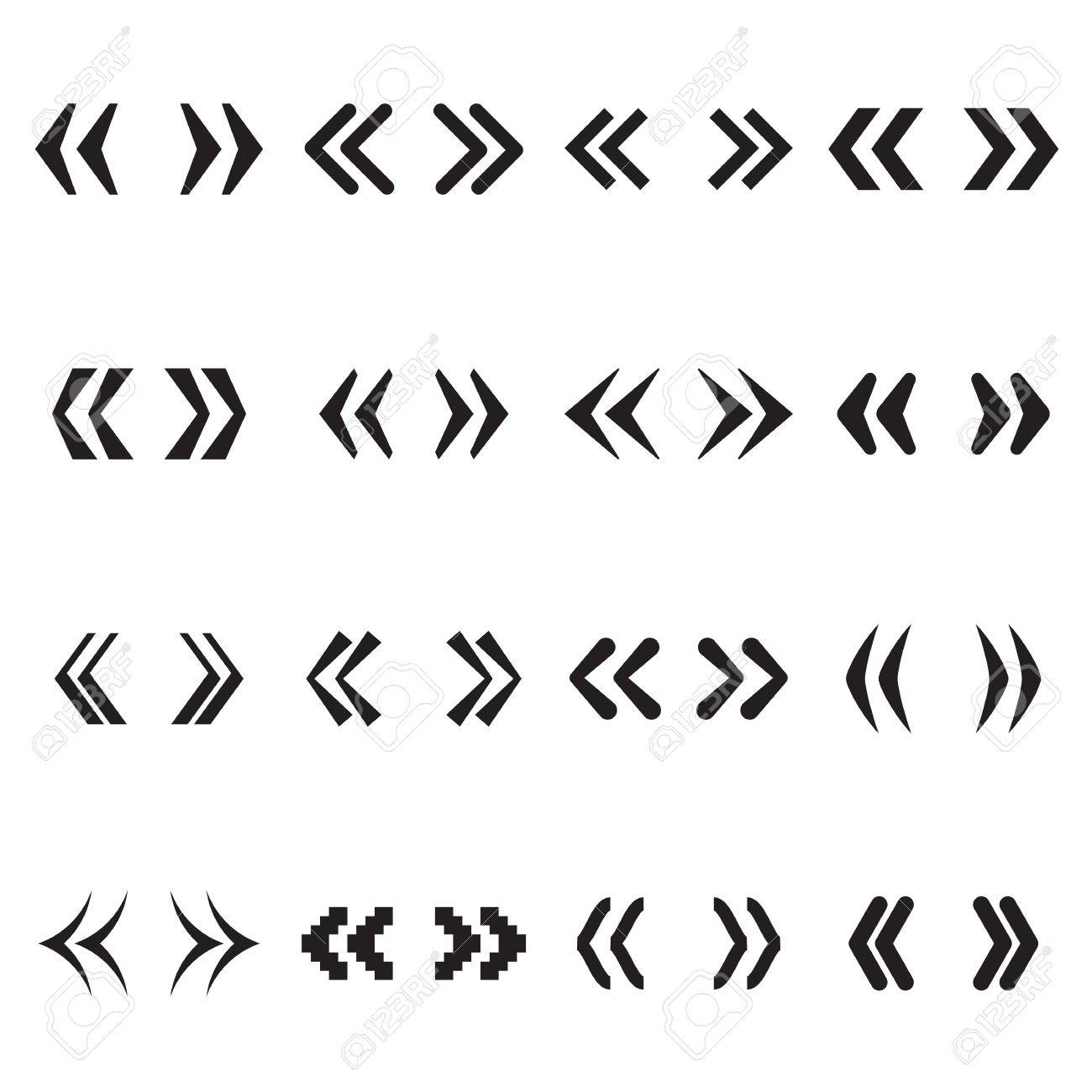 引用符号 角引用符 ラテン語の引用符 またはフランス語の引用符 ベクトル図 のイラスト素材 ベクタ Image