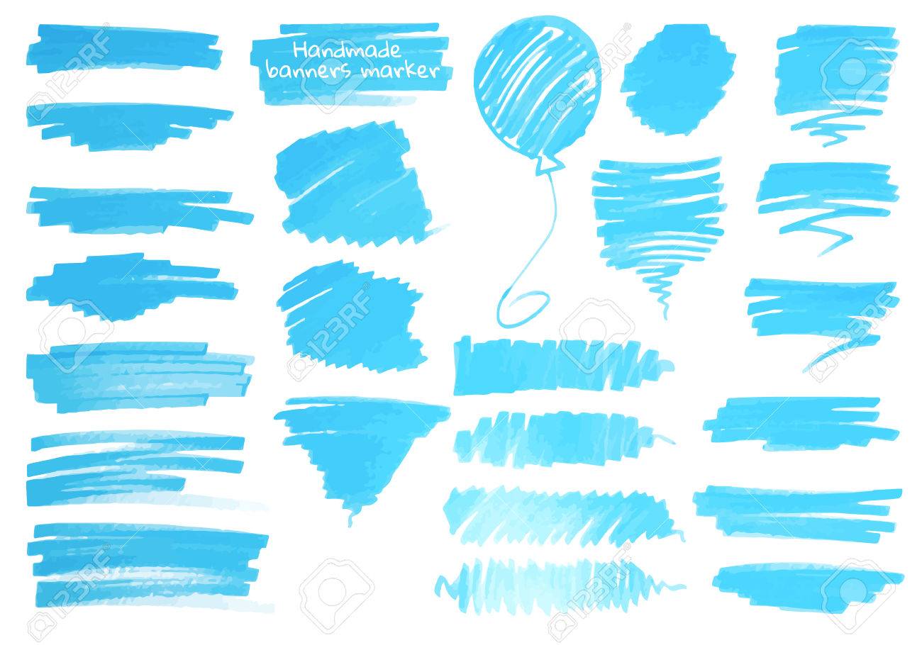 カラーは ストライプ 日本マーカーで描かれたバナーを強調表示します デザインのスタイリッシュな強調表示要素 ベクトル ハイライト マーカー ストローク スポット明るい色 のイラスト素材 ベクタ Image