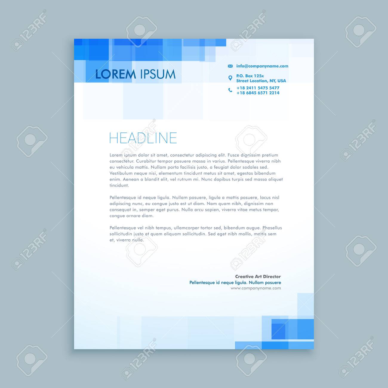 abstract creative letterhead design royalty free cliparts vectors cool letterhead design