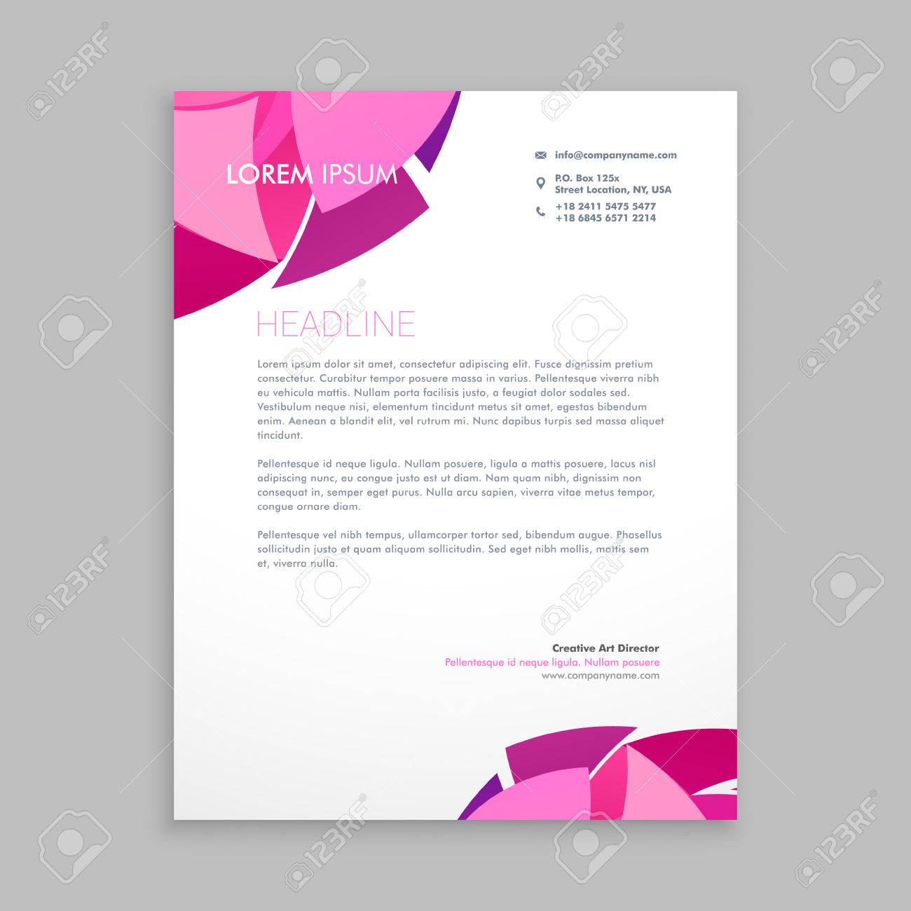 abstract business letterhead design royalty free cliparts vectors