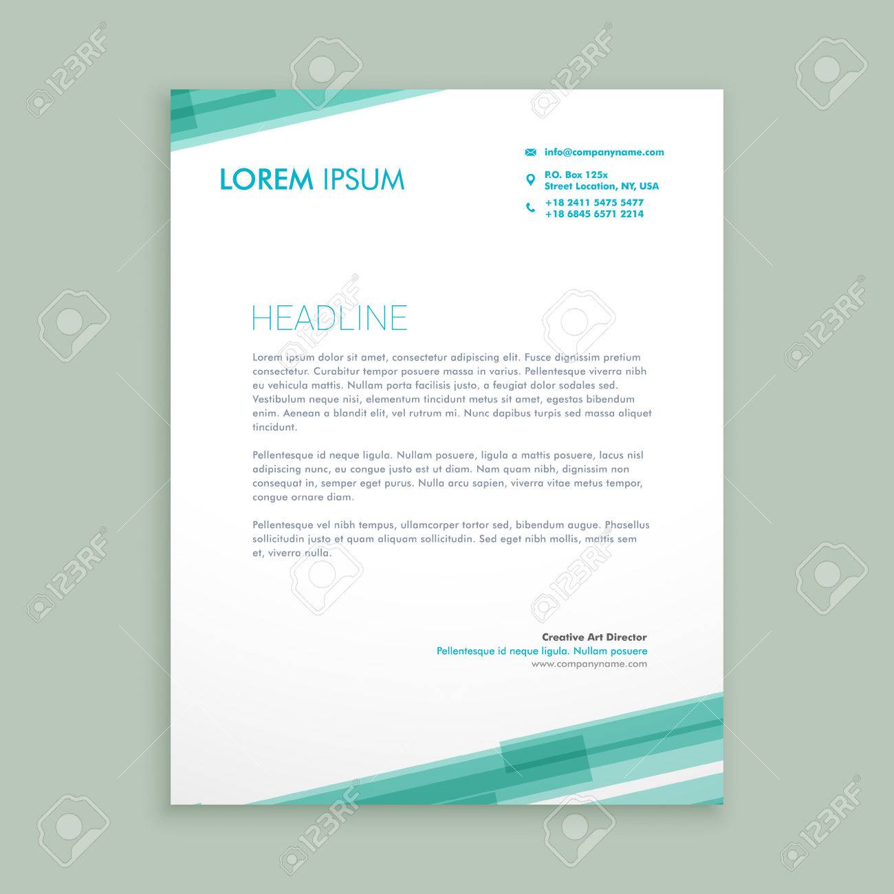 abstract letterhead template royalty free cliparts vectors and