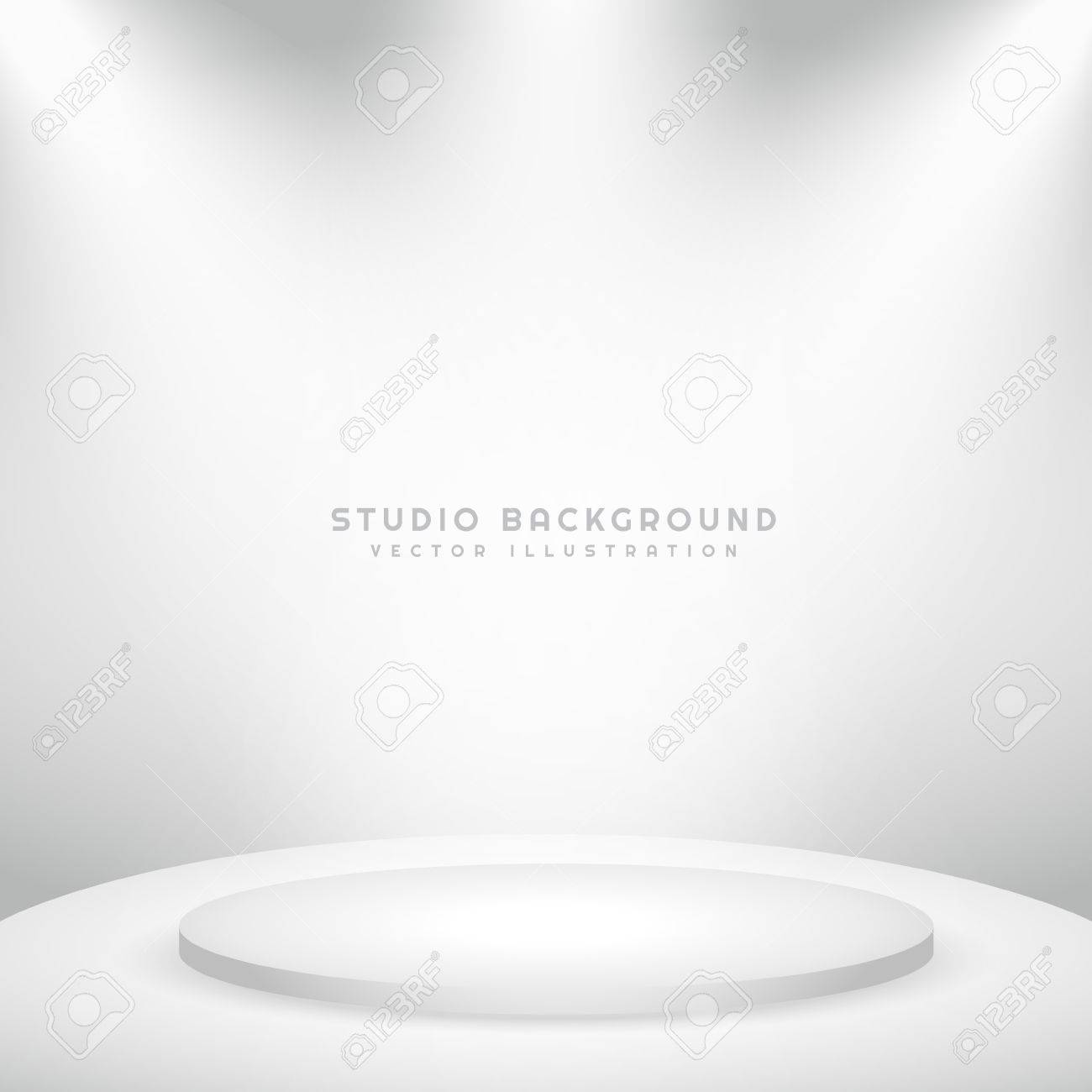 表彰台で白のスタジオの背景のイラスト素材 ベクタ Image