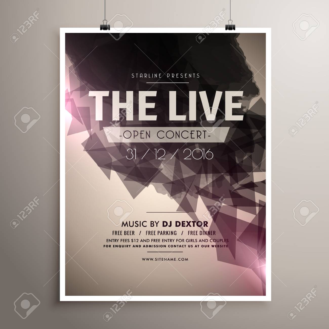 elegrant live concert music flyer brochure template music brochure template