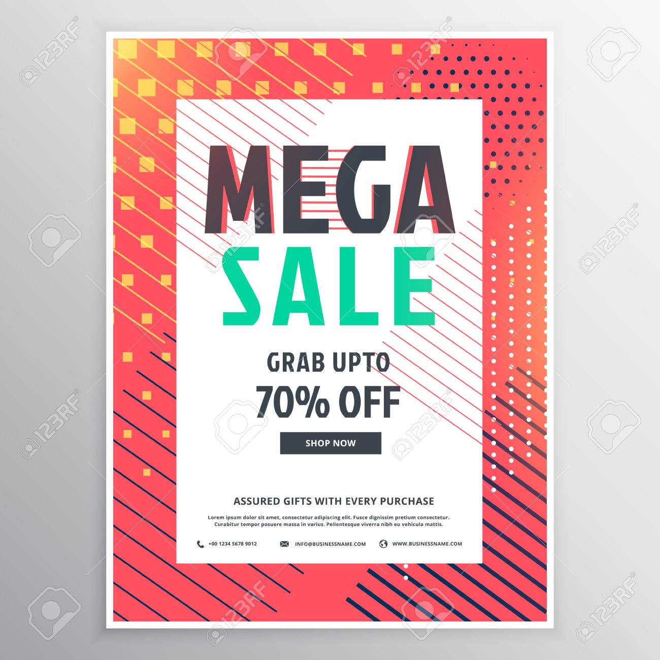 mega sale brochure template for advertising and promotion royalty
