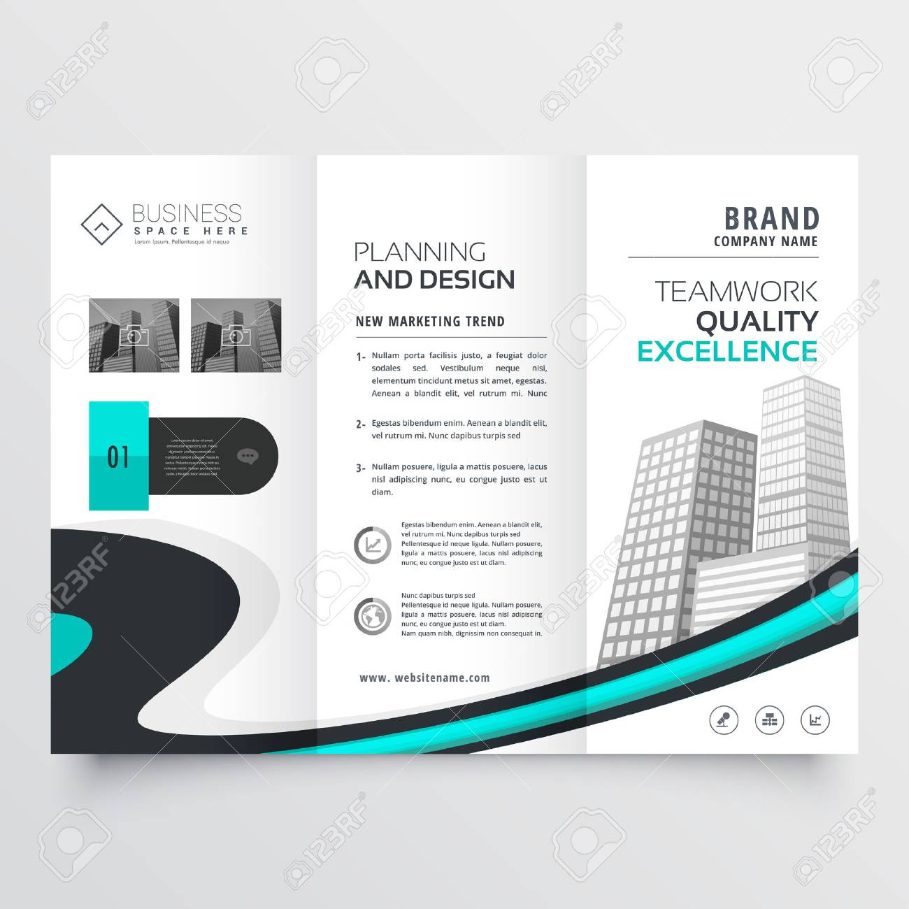 stylish trifold brochure design presentation template royalty free trifold brochure designs