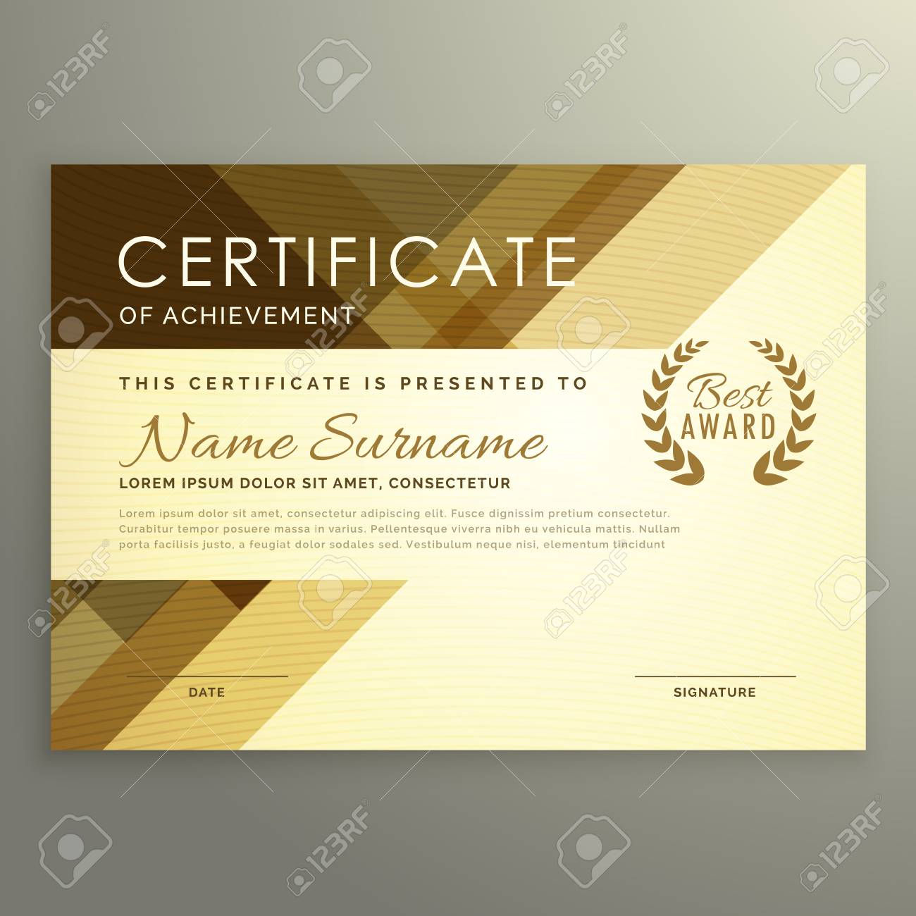 modern certificate design in premium style royalty free cliparts