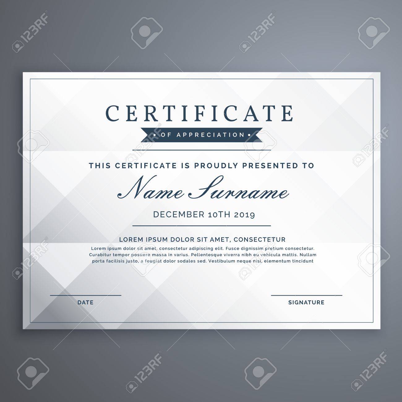 clean white diploma or achievement certificate design template achievement certificate