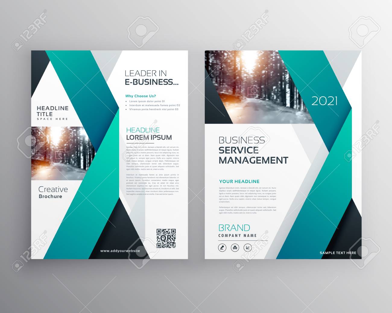 blue professional business flyer brochure or annual report poster professional brochure