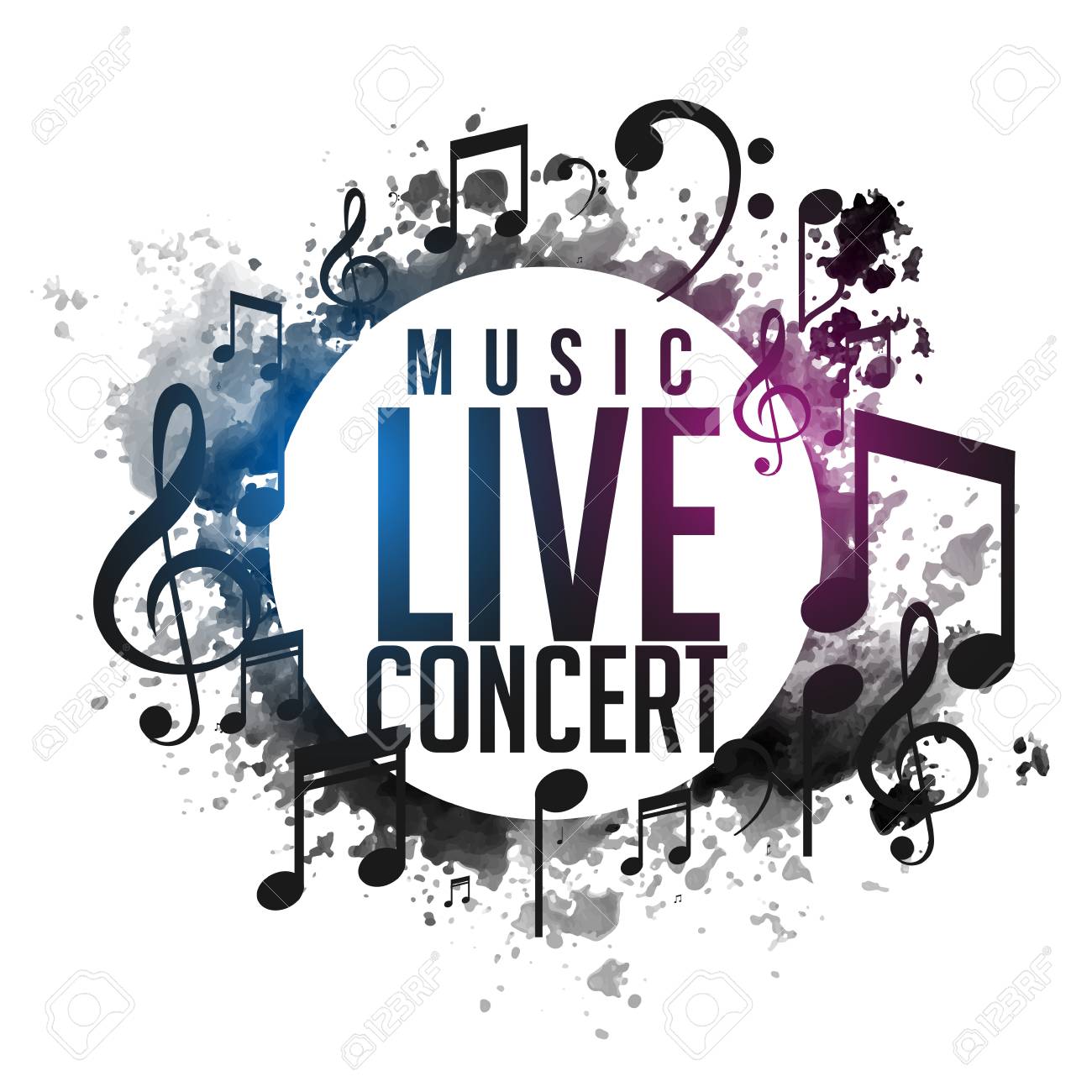 abstract grunge music live concert poster design concert poster design