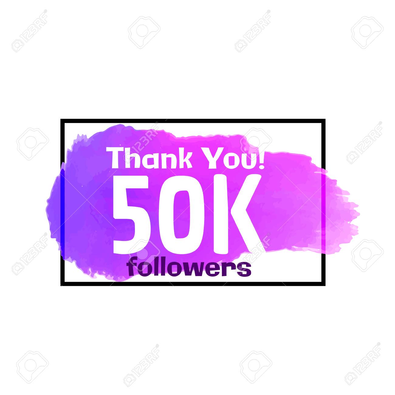 social media 50k followers success poster design stock vector 88095681 - followers instagram 50k