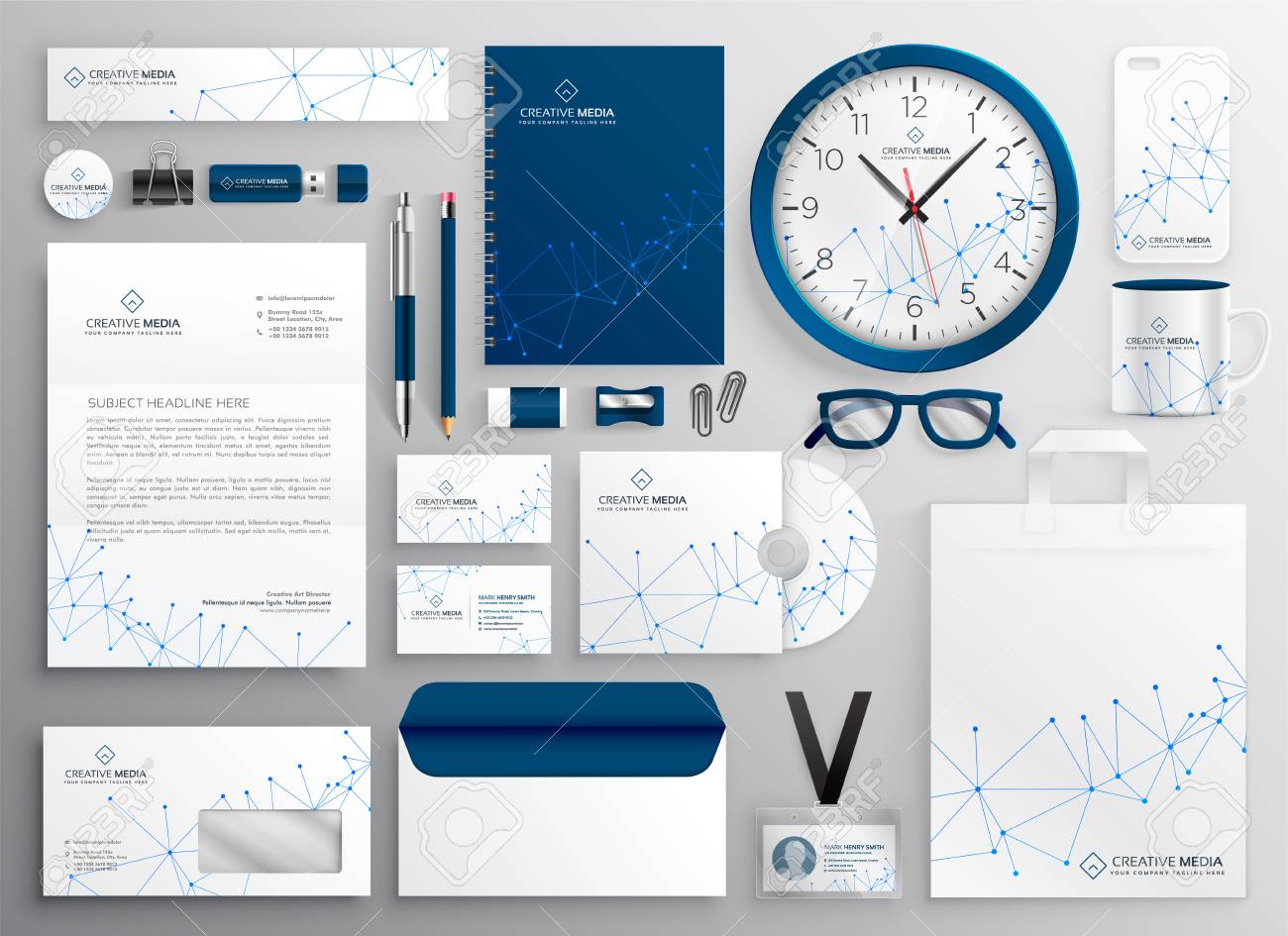 business stationery set in wireframe diagram - 109817811 business stationery set in wireframe diagram - 109817811
