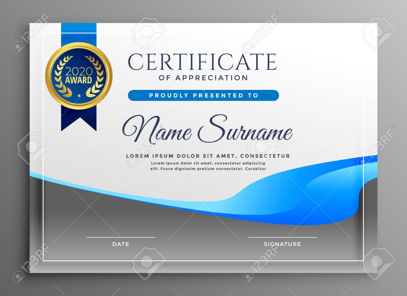 modern certificate of appreciate template certificate of appreciate