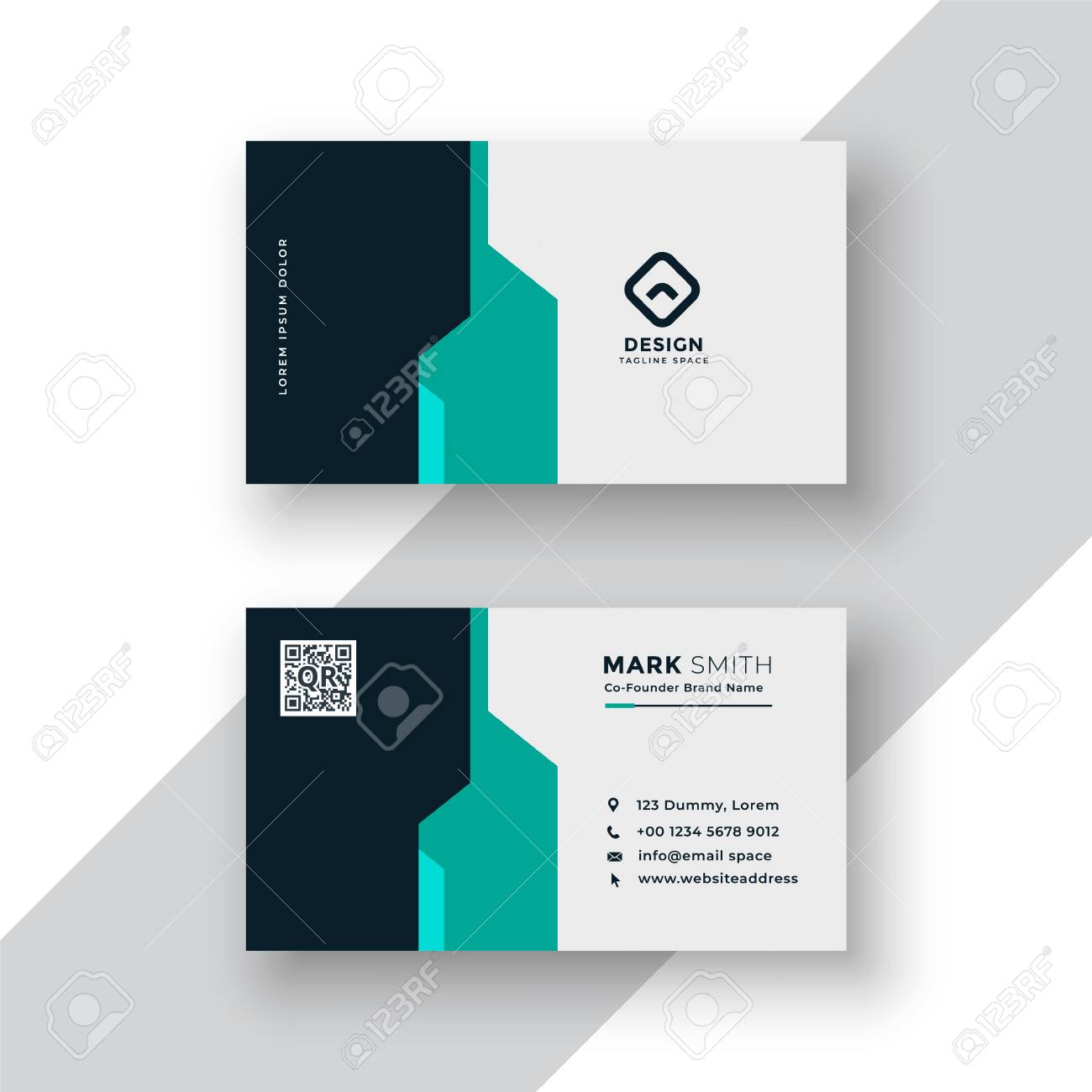 Creative Minimal Business Card Template Design Royalty Free Throughout Unique Business Card Templates Free