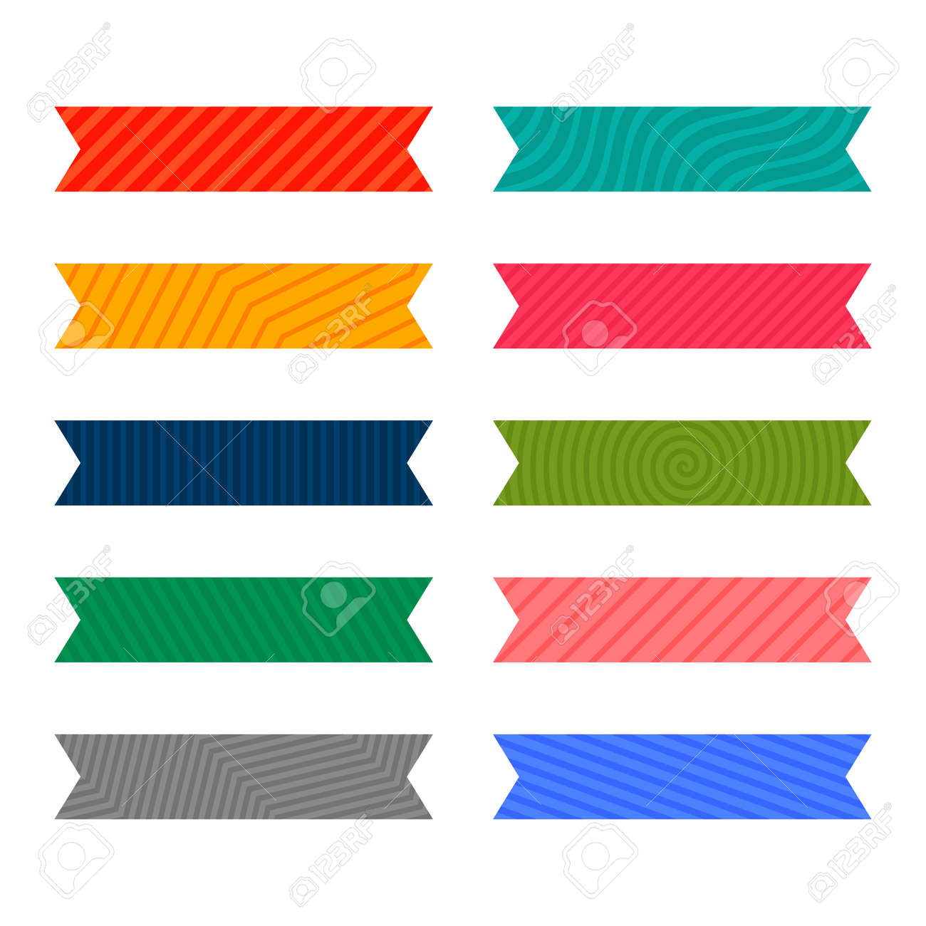 colorful adhesive pattern ribbon or tape set - 167909705 colorful adhesive pattern ribbon or tape set - 167909705
