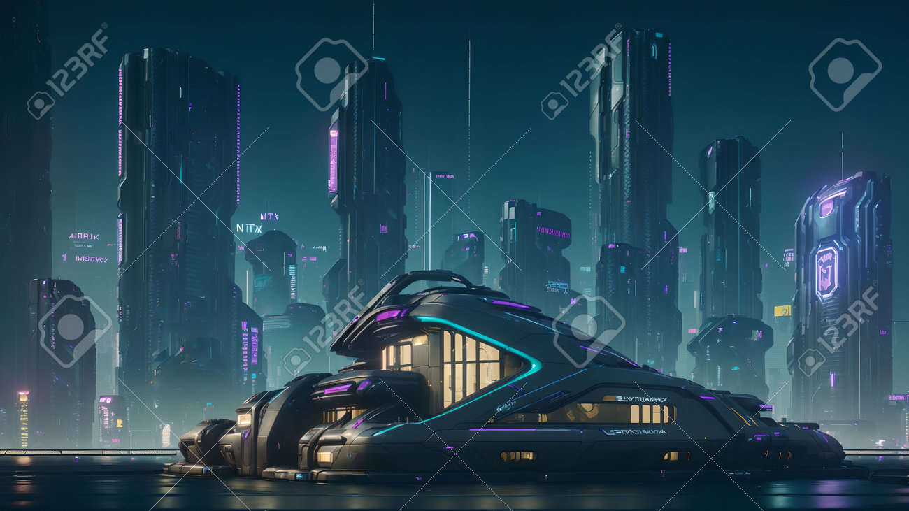 Premium Photo Cyberpunk cityscape futurist illustration