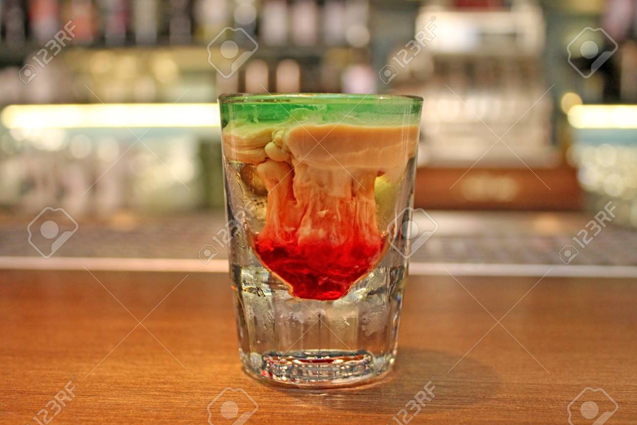 sperm cocktail from a glass Asian window treatment