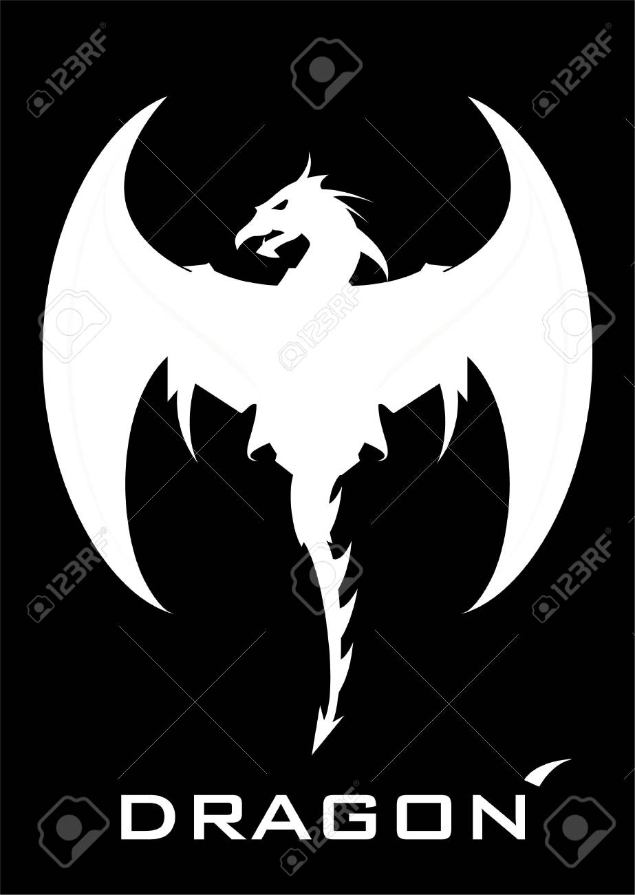 flying white dragon icon design royalty free cliparts vectors and stock illustration image 96241176 flying white dragon icon design