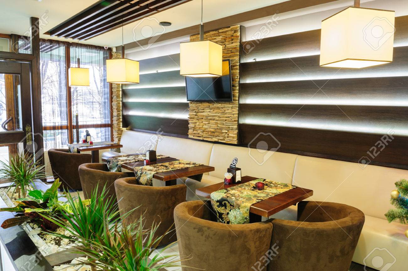 modern restaurant interior with tables and sofas stock photo modern restaurant interior with tables and sofas stock photo
