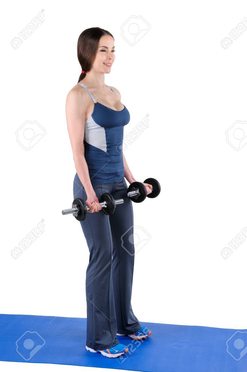curl de biceps con mancuernas sentado o de pie