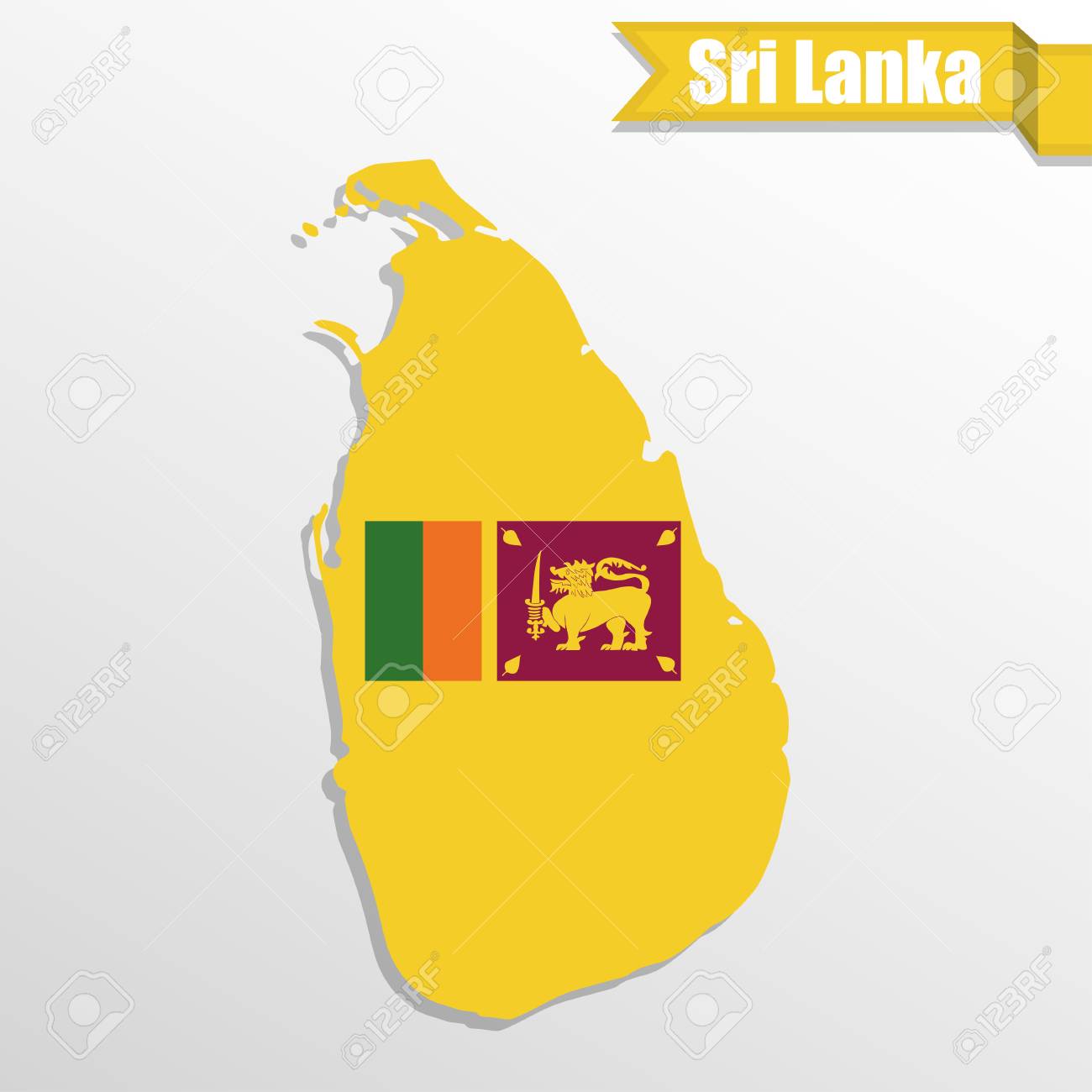 Sri Lanka Map Flag Sri Lanka Map With Flag Inside And Ribbon Royalty Free Svg, Cliparts,  Vectors, And Stock Illustration. Image 59442692.
