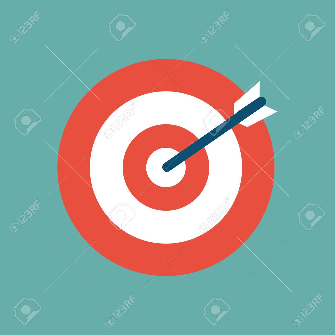 フラット デザインでターゲット アイコン ベクトル図 のイラスト素材 ベクタ Image