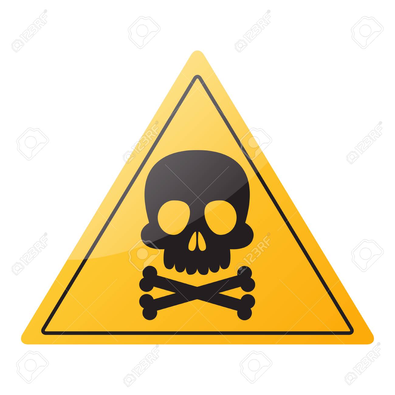 Signe De Danger, Tête De Mort Et Os Croisés Sur Un Panneau. Clip Art Libres  De Droits, Svg, Vecteurs Et Illustration. Image 77939478, image size:1300x1300