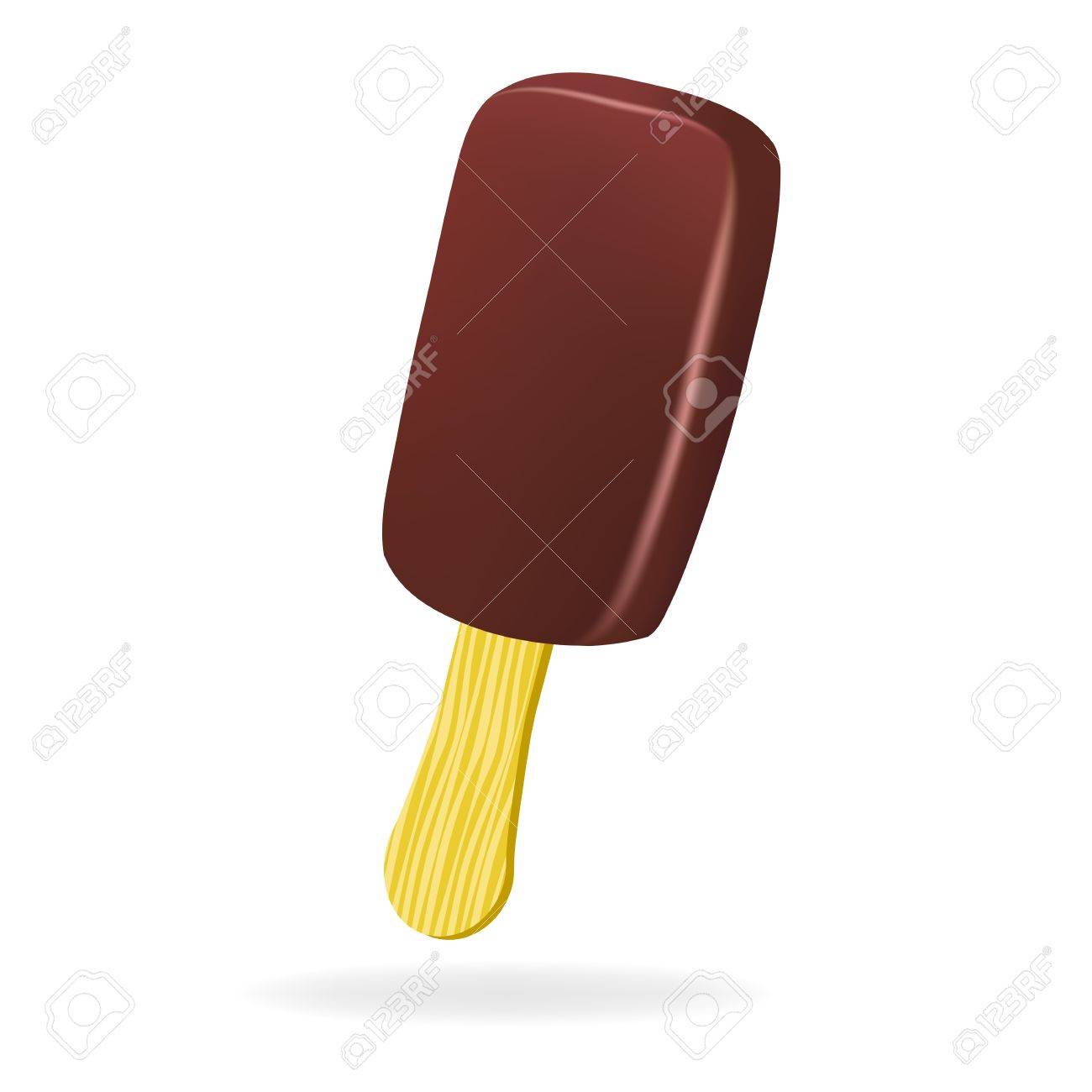 木の棒のチョコレート アイス クリーム デザート のイラスト素材 ベクタ Image 7481