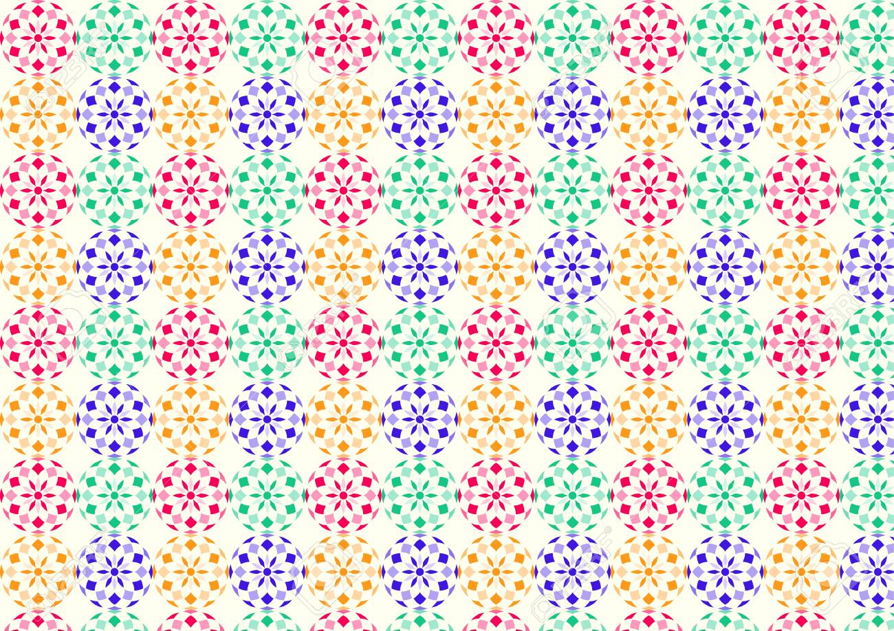 Résumé Fleur En Forme De Boule Et Le Motif En Losange Sur Fond Jaune Clair Fleur Style Seamless Moderne Et Douce Pour La Conception