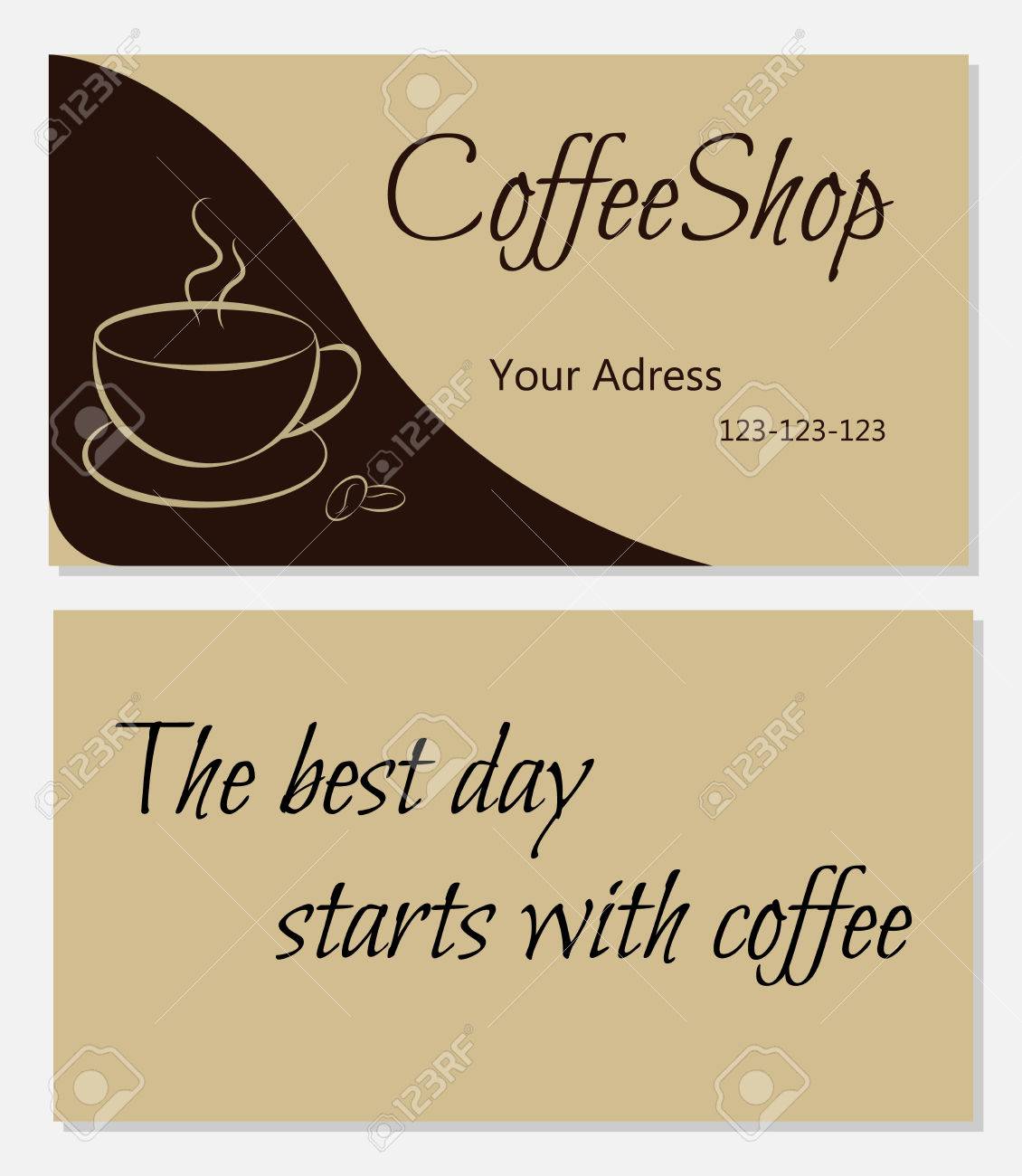 Template Designs Of Business Card For Coffee Shop With Text On The In Coffee Business Card Template Free Template Designs Of Business Card For Coffee Shop With Text On The In Coffee Business Card Template Free