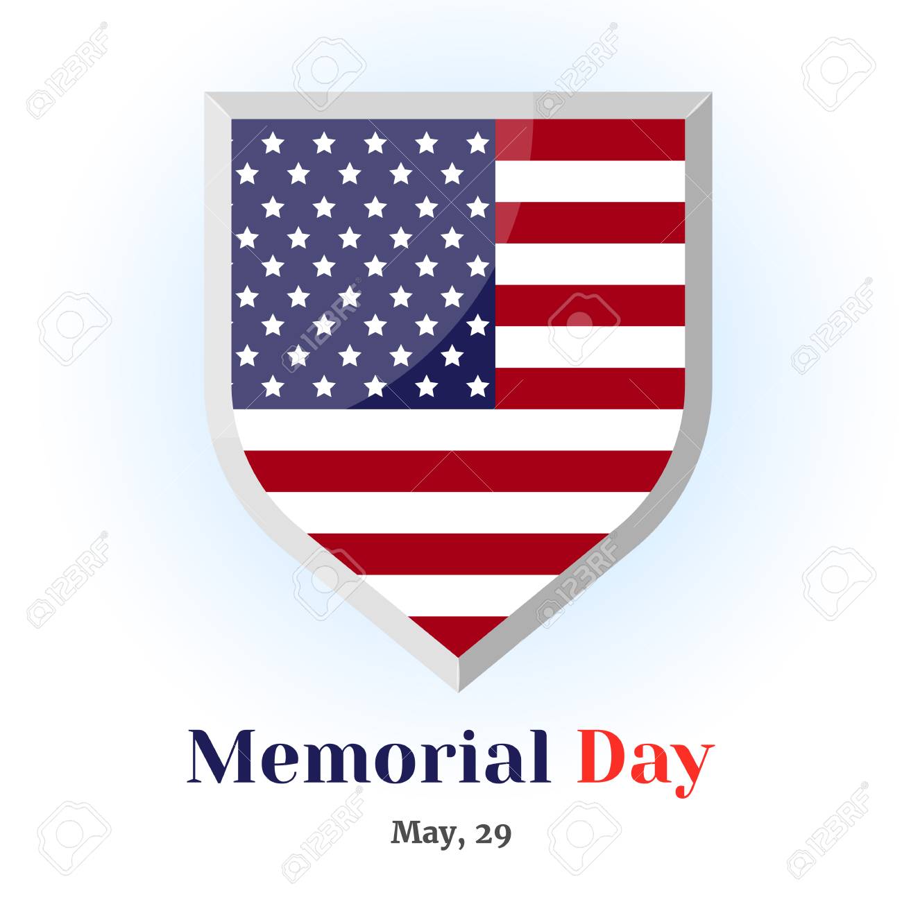 memorial badge with american