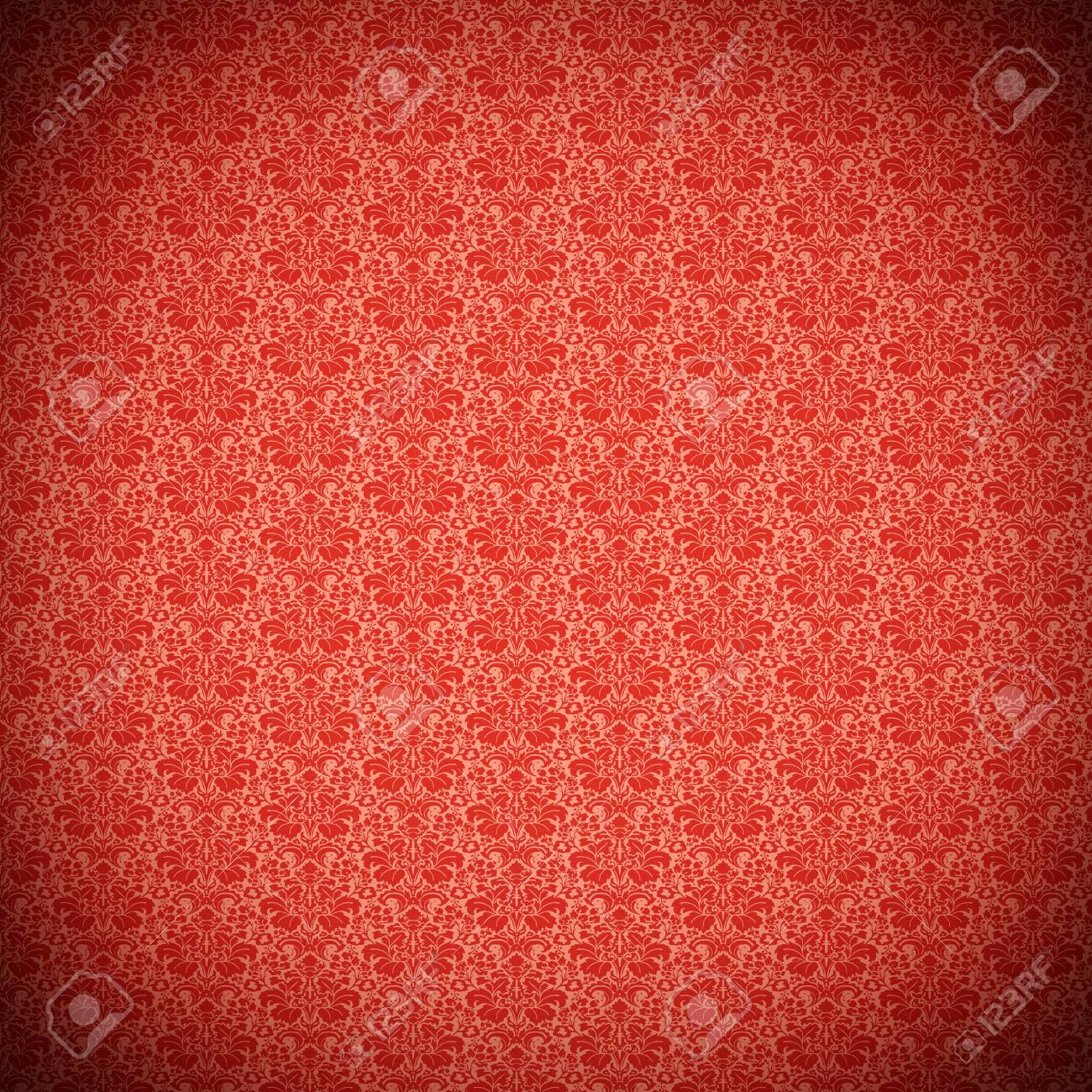 ビンテージの赤い華やかな壁紙パターン の写真素材 画像素材 Image