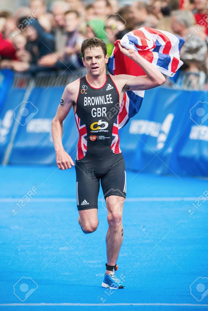 Alistair brownlee, left, helped his brother jonny finish the final race of the world triathlon series in cozumel, mexico.credit.victor ruiz/european pressphoto agency. Brownlee Brothers Finish - Stockholm Aug 23 Winner Jonathan Brownlee Crossing The Finish Stock Photo Picture And Royalty Free Image Image 31006121