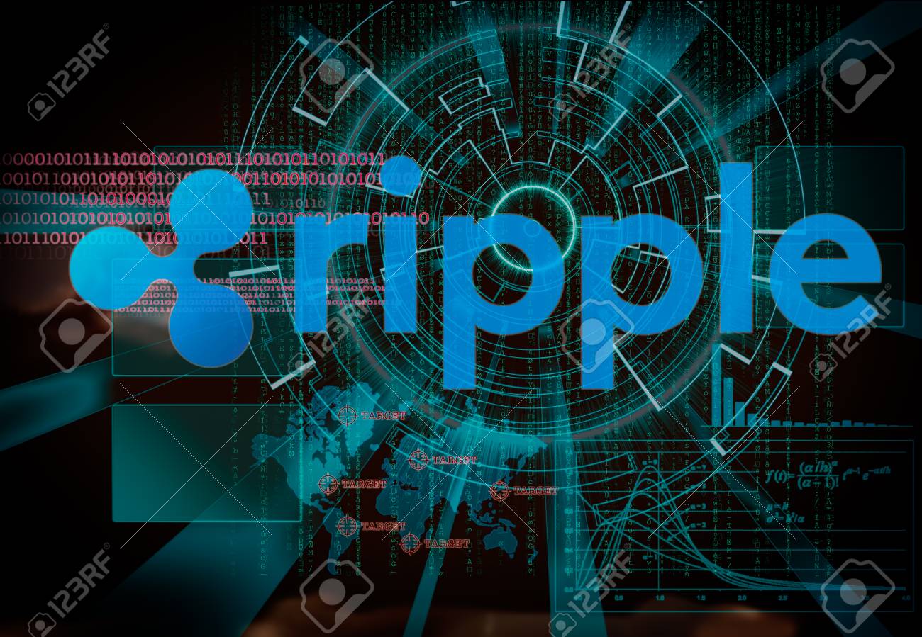 글로벌 Cryptocurrency 무역의 동의어로 미래의 허드와 리플 배경 로열티 무료 사진, 그림, 이미지 그리고 스톡포토그래피.  Image 92790660