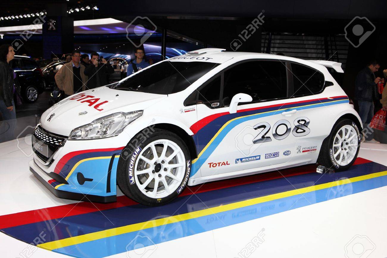 The Peugeot 208 Rallye Car Displayed At The 2012 Paris Motor Show On September 30 2012 In Paris Stock Photo Picture And Royalty Free Image Image 15625894